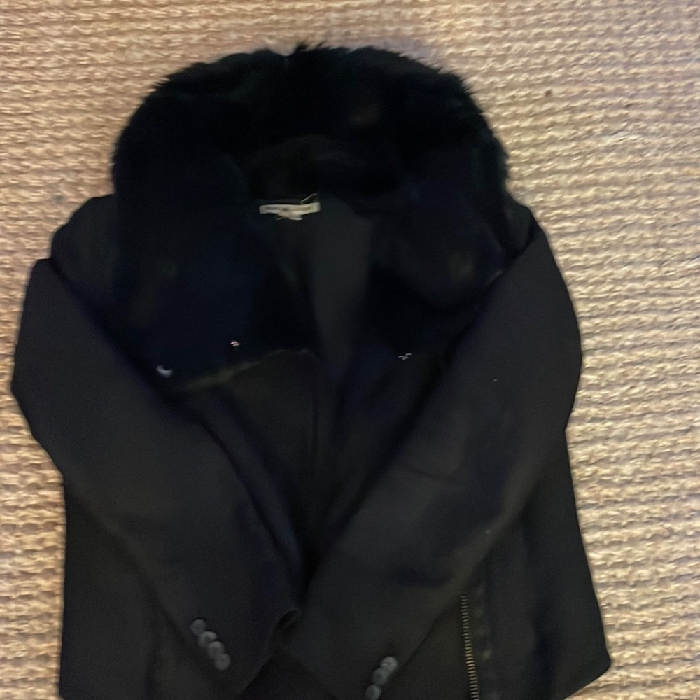 Helmut Lang fur trim jacket